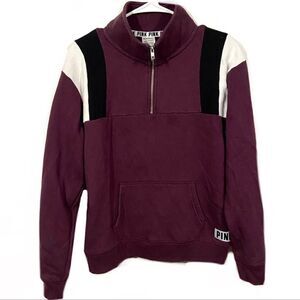 Victoria’s Secret PINK Maroon Quarter Zip Top XS